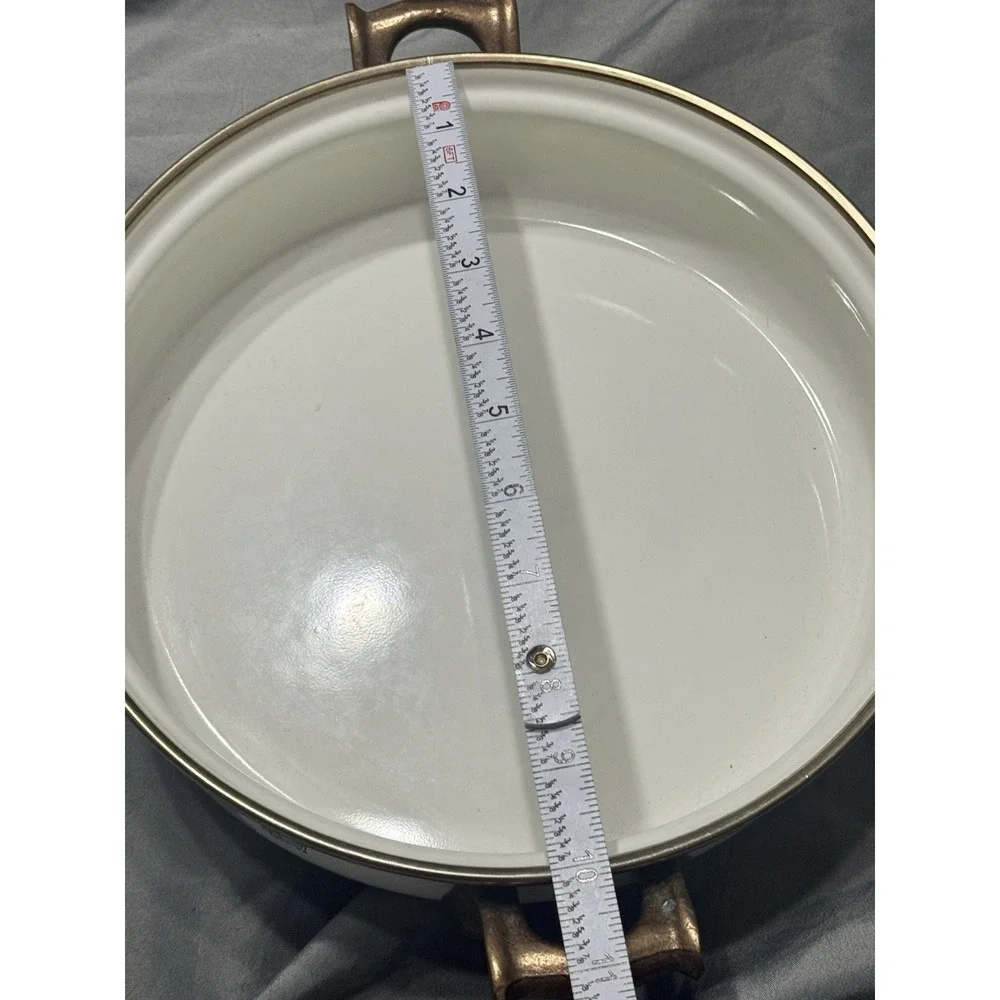 Vintage Asta Germany Floral Enamelware Cookware Enamel Skillet Pot